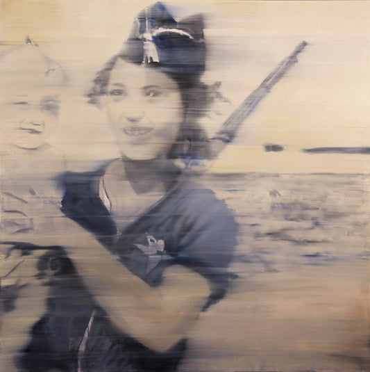 Yo, mi fusil y mi sobrino.